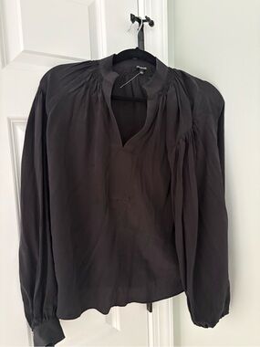 Madewell black blouse